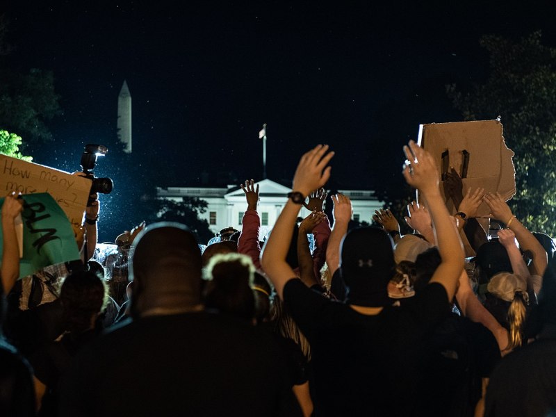 George Floyd protests in Washington DC. Lafayette Square