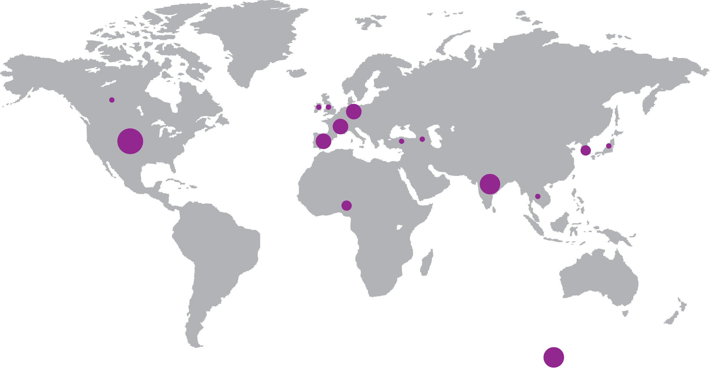 Information graphic of world map showing origination of user information requests