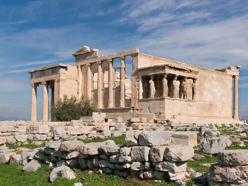 The Erechtheion, western side, Acropolis, Athens, Greece